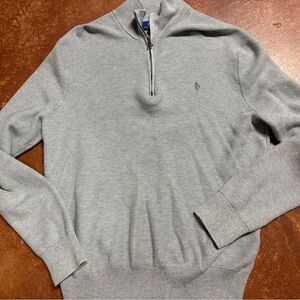 Ralph Lauren Light Gray Zip-Up Sweater